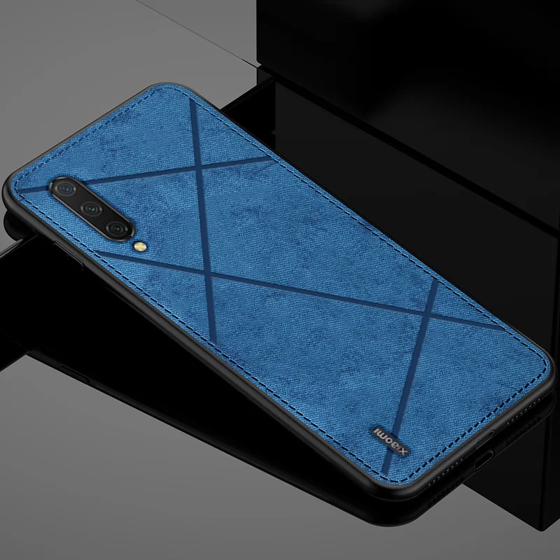 Для Xiaomi mi cc9 чехол для xio mi cc9e противоударный чехол для задней панели mi A3 9 Lite ткань tpu полный противоударный корпус capas - Цвет: blue