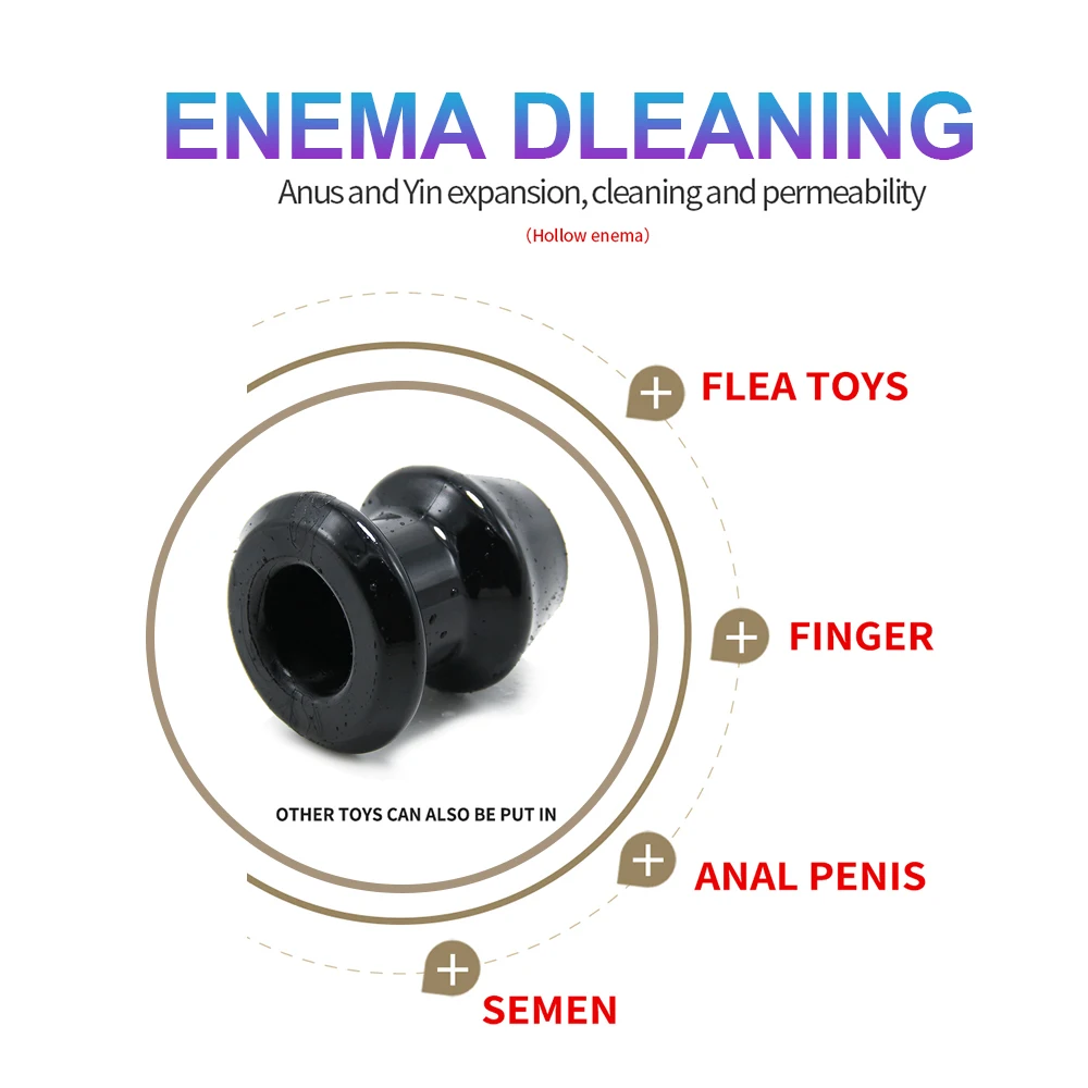 Hollow Anal Expander Huge Dildo Man Anus Plugs Prostate Massage Vagina Dilator Sex Toys Super Large Silicone Butt Plug Enema Toy (4)