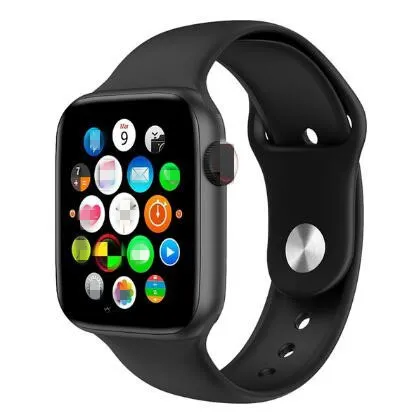 Black Смарт-часы C200 с Bluetooth и функцией вызова, 1,54 дюймов, сенсорный экран, пульсометр, умные часы PK IWO8 IWO10 IWO11, подходят для 44 мм, ремешок для Apple Watch - Цвет: Black