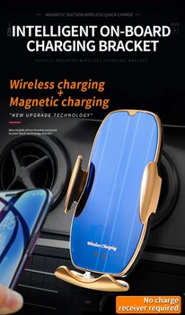 

H8 15W Qi Fast Wireless Car Charger For iPhone 11 XS Electric Intelligent Infrared Sensor Car Mount Fast Wireless Charging