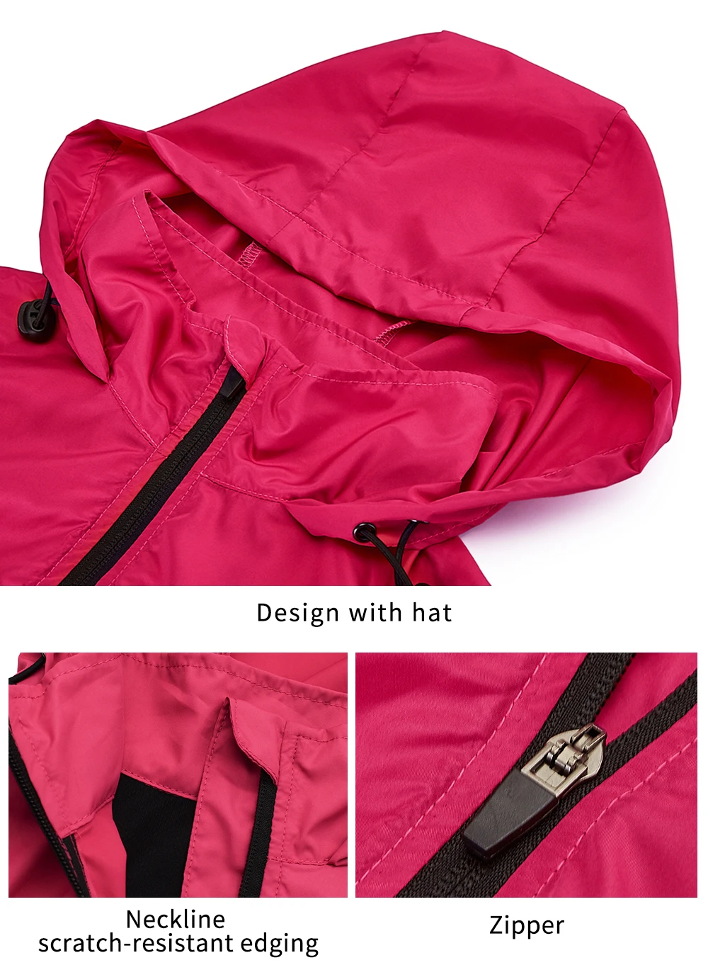 WOSAWE Women's Cycling Jacket Hooded Bike Wind Coat Water Repellent Bicycle Windbreaker Reflective Running Riding Hiking Vest