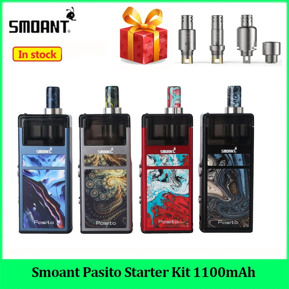 Оригинальный Smoant Pasito стартовый комплект 1100 мАч ремонтопригодная стручковая