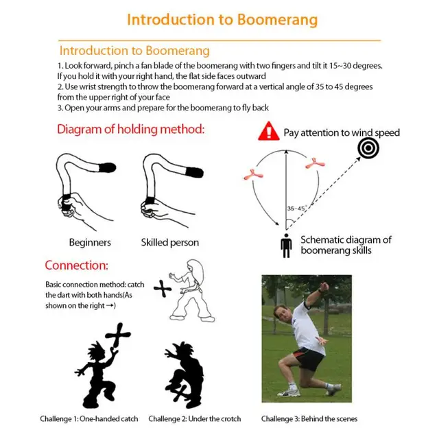 Boomerang Toy Throwback Flying Disc Funny Throw Catch Interactive Toy Outdoor Fun Game Gifts For Kids Children Toy Sports 5