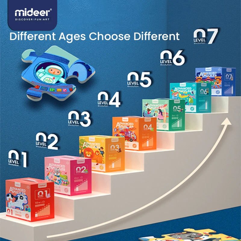 

Mideer Kid Jigsaw Montessori Puzzle Educational Advanced Large Piece Puzzle Baby Toddler Early Education Toys Brain Development