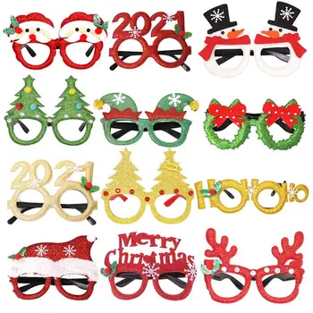 

12Pcs 1Set Attractive Eyeglass Frames Christmas-themed Glasses (Random Style)