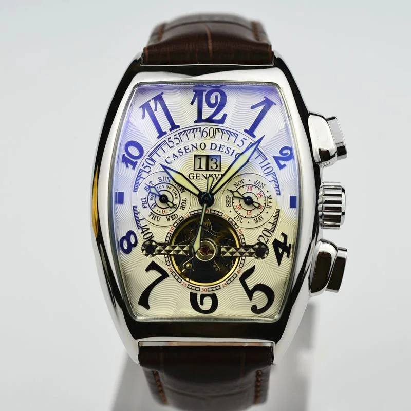 

Top Brand Luxury Tourbillon Watch Classic Men Watches Automatic Mechanical Men Watch Fashion Skeleton Leather Wrist Watch Mens