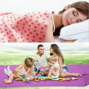 

Non Slip Cotton Yoga Mat Towel Rug PVC Plum Blossom Spot Towel Blanket Sweat Absorbing Towel for Sport Fitness Exercise Pilates