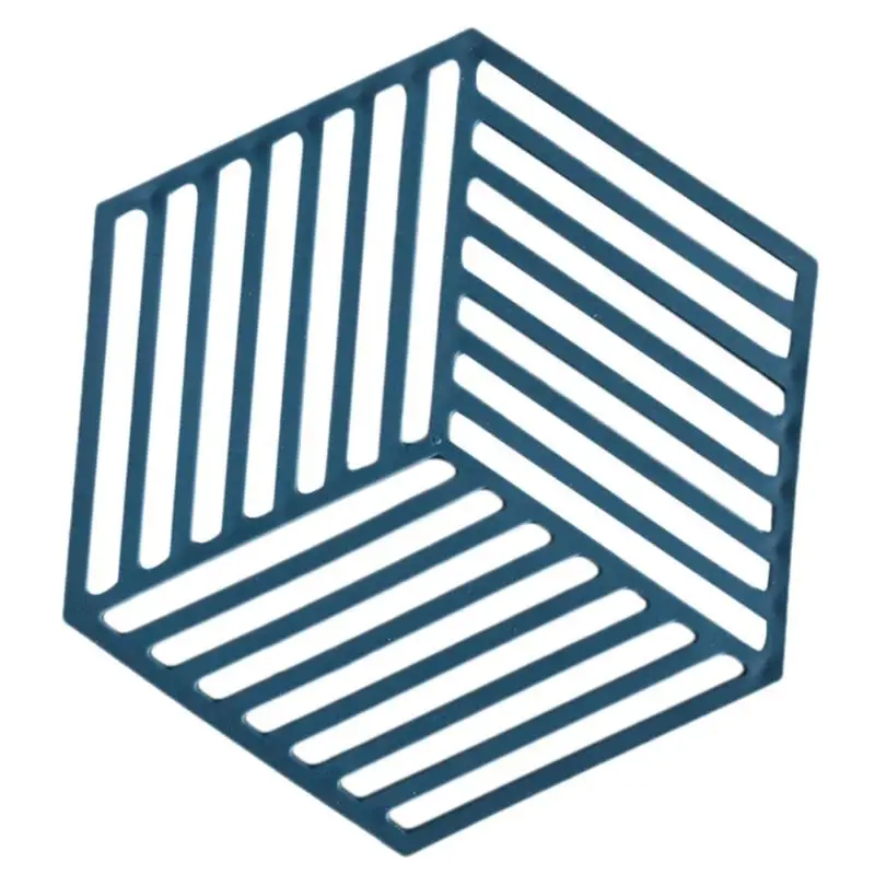 Blue Силиконовая чашка кружка колодки стол столовых Nordic Теплоизоляционный легкая и Утонченная практичный Кухня аксессуары 16x16 см - Цвет: Blue