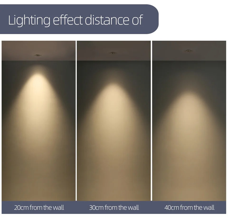 Aisilan Светодиодный точечный светильник на потолок выполненные 30 ° Регулируемый Анти-блики Съемная спальни коридора белый черный встроенный точечный светильник