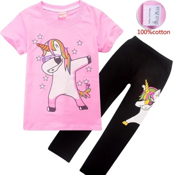 

Children Clothes for Girls Cotton Kids Clothing Cute Pullover Sweater Cartoon Toddler Boy Unicorn Tshirt Tops Baby Sets