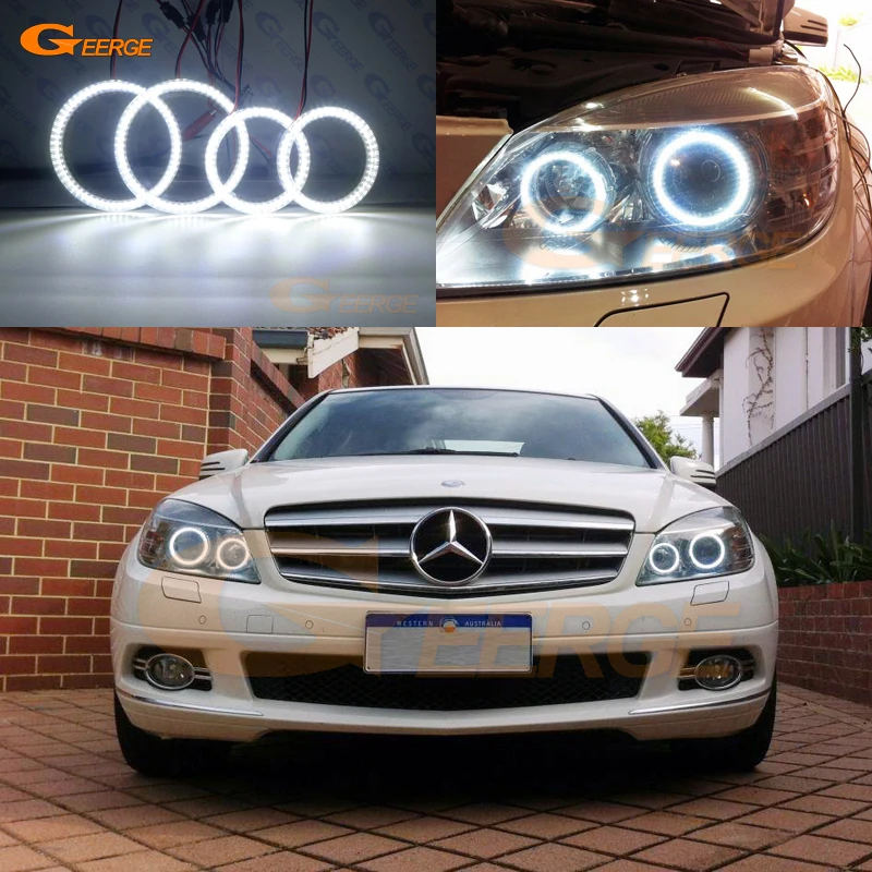 Ультра яркий SMD светодиодный светильник с ангельскими глазками halo rings для MERCEDES | Фара для авто в сборе -32953803470