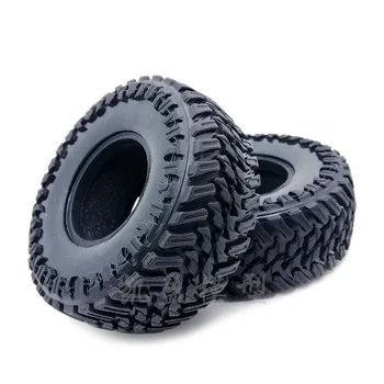 

4PCS 107MM 2.49 Inch Soft Tire Skin Climbing Tire Rubber Tires Off-road Tires and Wheels for SCX10 90046 D90 TRX4 RC On Road Car