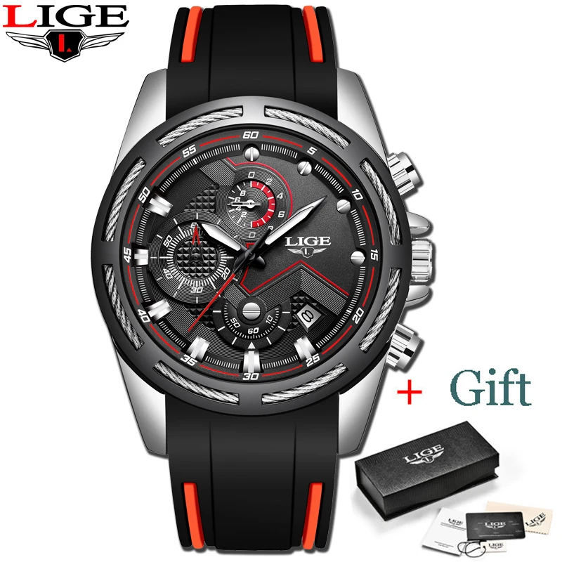 

Relogio Masculino 2019 LIGE New Watch Men Sport Quartz Watch Original brand Mens Watches Stainless Steel Dial Waterproof Clock