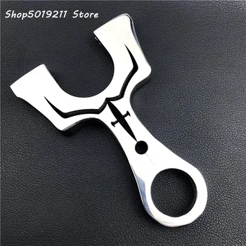 

Hunting Slingshot Stainless Steel Catapult High Quality Shooting Sling Shot with Flat Rubber Band New Outdoor Sport Game