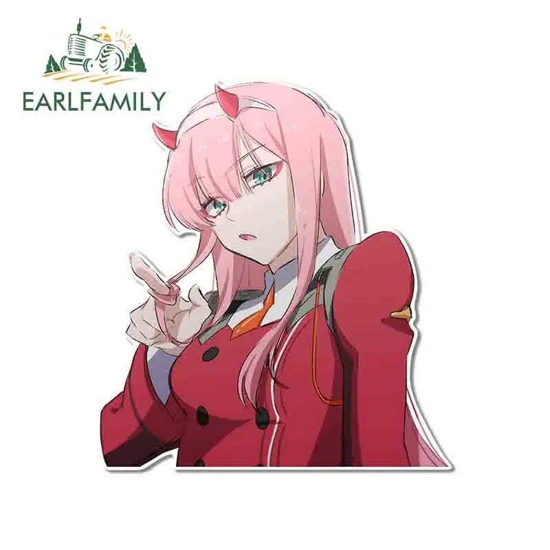 EARLFAMILY 13 см x 12 для Zero Two Darling in the FranXX креативные автомобильные наклейки DIY