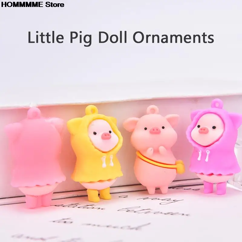 1pc Cute Mini Pig Doll Ornaments Desktop Cake Decor Car Micro Landscape DIY Home Decorations | Дом и сад