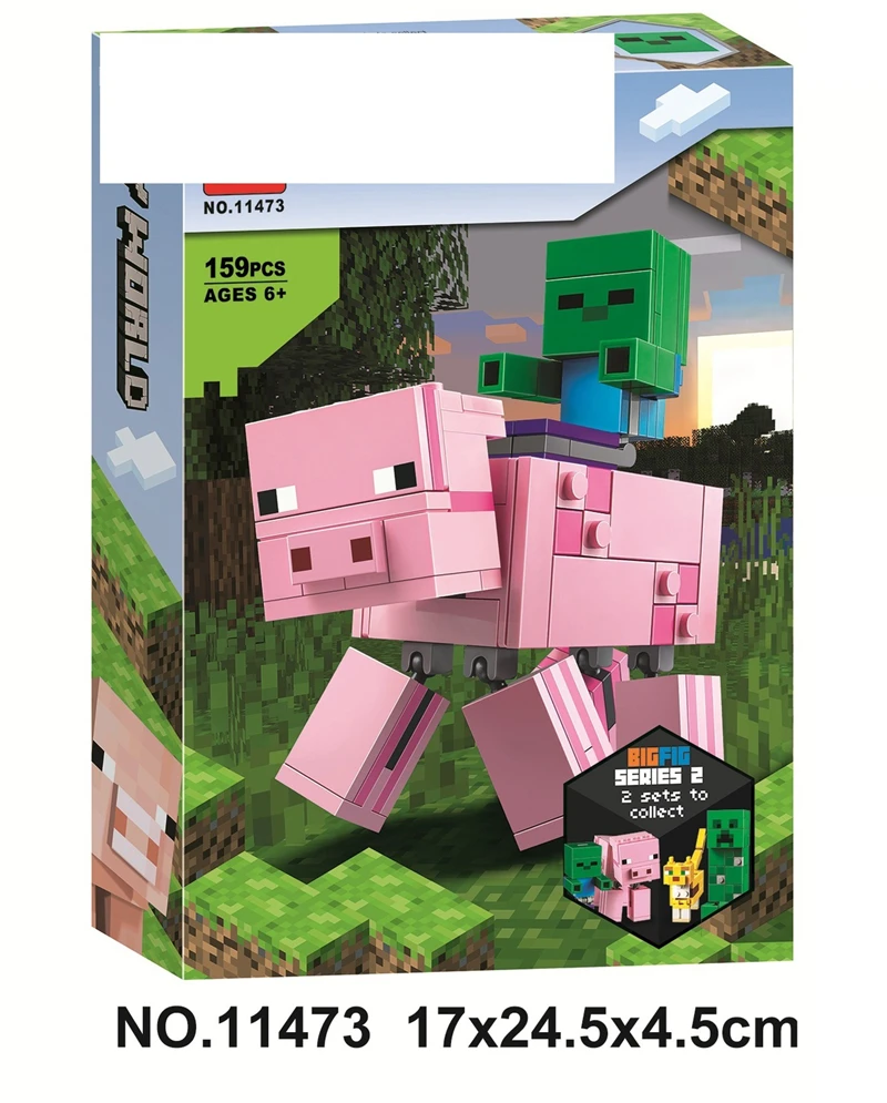 2020 New Pig with Zombie Baby my word movie Compatible 21157 Education Building lepining Blocks Bricks lepinblocks Toy gift | Игрушки и