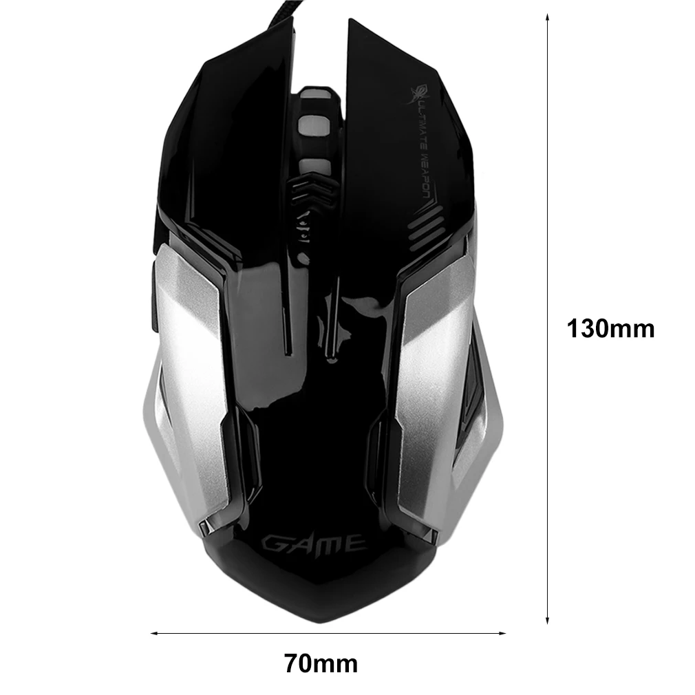 Высокое качество 7 цветов преобразования дыхательный светильник мышь USB игровая мышь идеальная Эргономика с 4 dpi регулировка