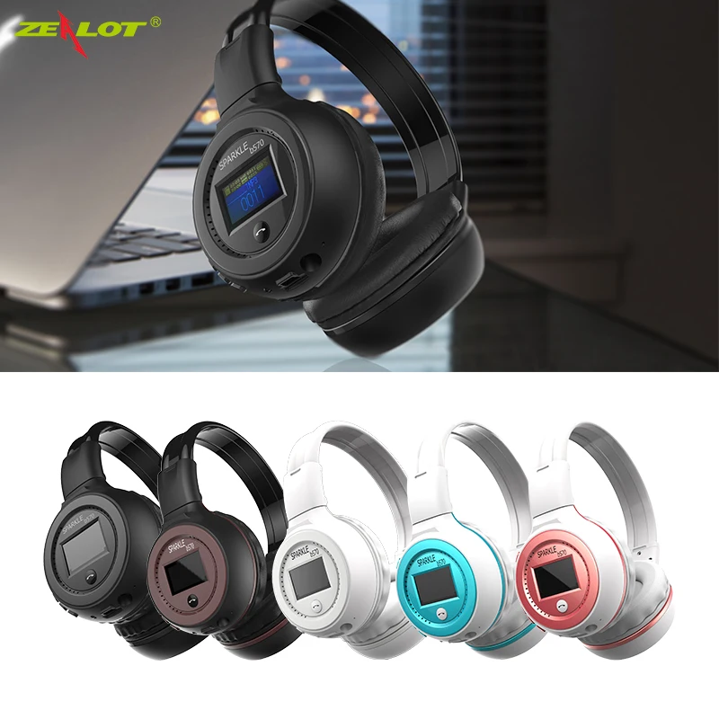 Беспроводная гарнитура ZEALOT B570 наушники Bluetooth 5 0 + EDR Спортивная стерео с ЖК экраном