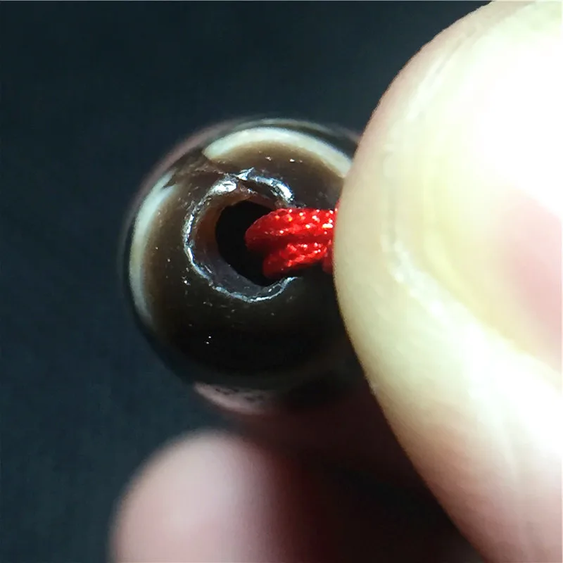 Good Quality Tibetan Dzi Six Eyes Patterns Cinnabar Material Beads Big Wisdom Totem Amulets Talisman Treasure Free Shipping