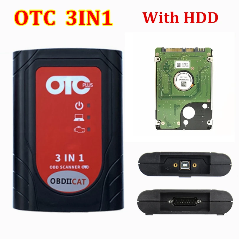 OTC Plus 3 в 1 с HDD диагностический инструмент для nissan consult для toyota интеллектуальный тестер для volvo vida кости OBD сканер GTS - Color: OTC plus