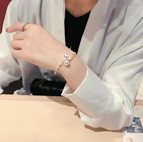 Колье из искусственного жемчуга ожерелья для женщин Bijoux Золото Серебро Цвет Стразы Torques ожерелья массивные ювелирные изделия - Окраска металла: D