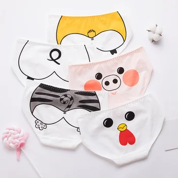 

Women Panties Underpants Cute 3D Cartoon Print Lingerie Panty Underwear Seamless Cotton Underpants Comfort Briefs