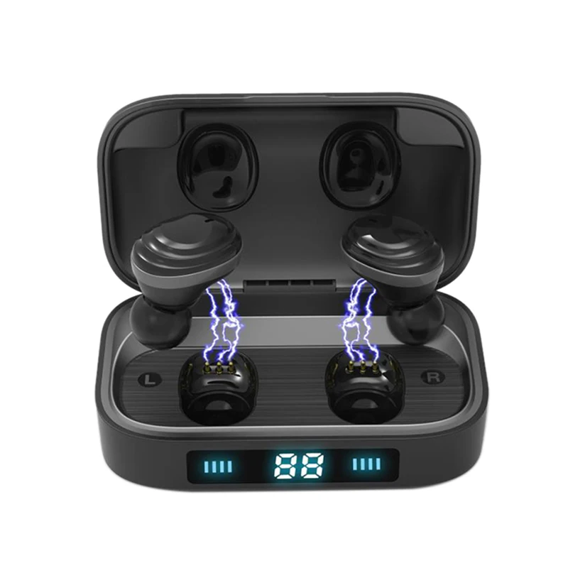 H01 Bluetooth 5,0 наушники TWS беспроводные Bluetooth наушники 9D стерео музыка сенсорное управление светодиодный Displa для huawei Xiaomi