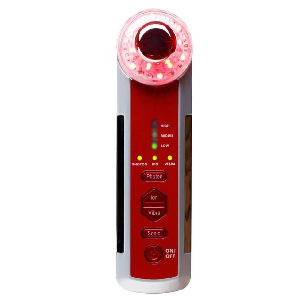 

Portable 4-in-1 Home Use Ultrasonic Photon Skin Care Ultrasound LED Light Vibrating Facial Wrinkle Removal Device