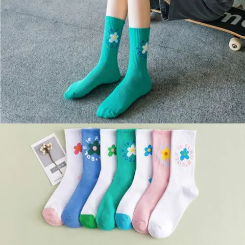 3 colors random Z 3 пар/лот = 6 штук хлопчатобумажные носки Модные женские повседневные осенние зимние маленькие цветочные носки повседневные женские - Цвет: 3 colors random Z