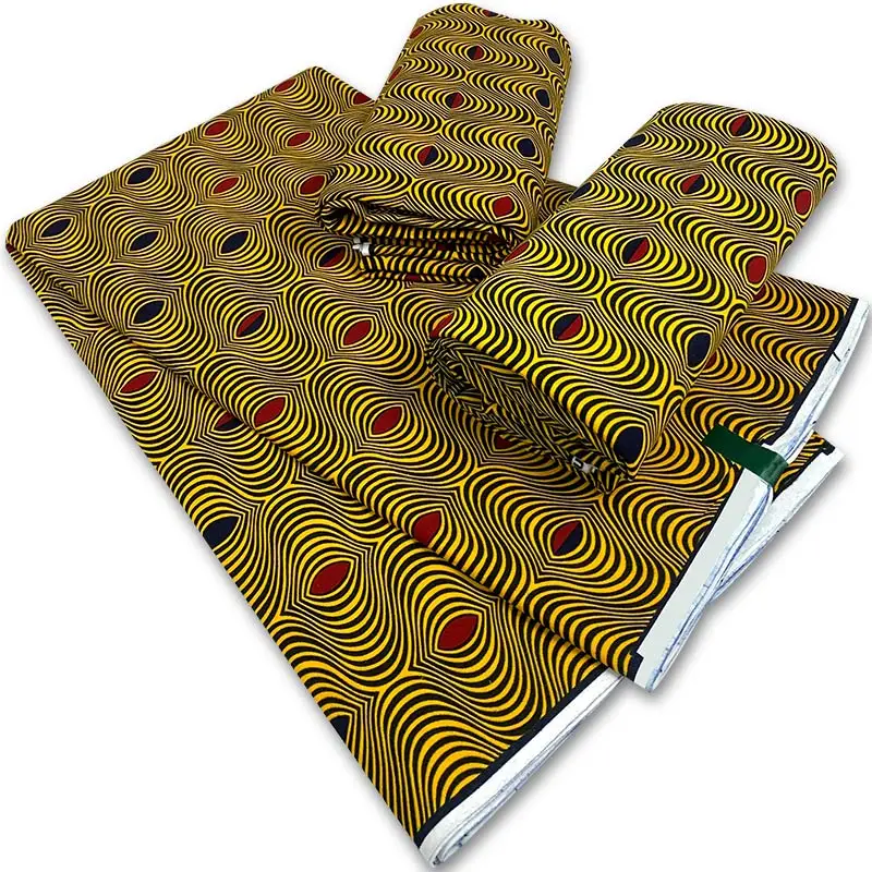 Holland real wax cotton fabric high quality Africa Nigeria Ghana style Ankara fabric African clothing wax print 6 yards