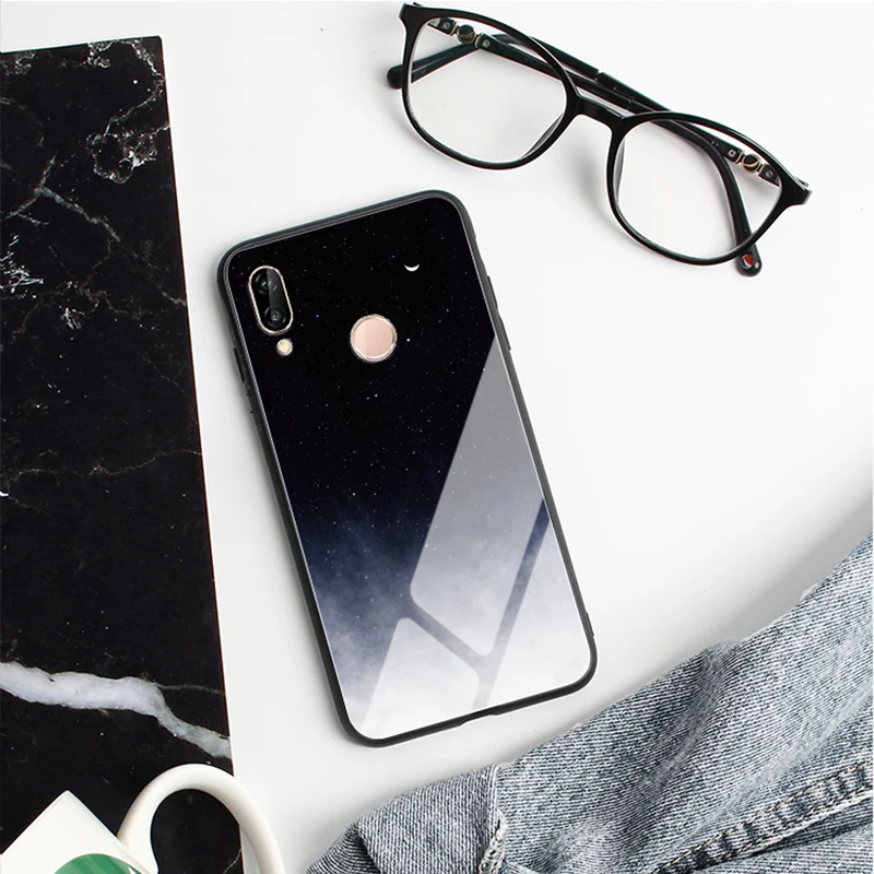 Чехол GFAITH для HUAWEI P20 Lite, закаленное стекло Huawei Mate 20 Pro Y9 P Smart Plus Y5 P20 P Smart Z P30 Pro, чехол со звездным небом