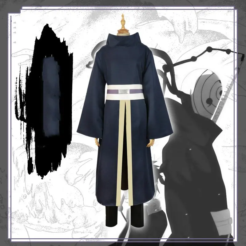 Аниме Наруто Shippuden Uchiha Obito Косплей Костюм Полный комплект униформы Хэллоуин Одежда для вечеринки