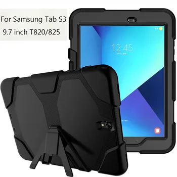 

For Samsung Galaxy Tab S3 9.7 inch Tablet Case SM-T825 Drop resist Hybrid Armor PC Silicone Skin Cover for Tab S3 9.7 SM-T820