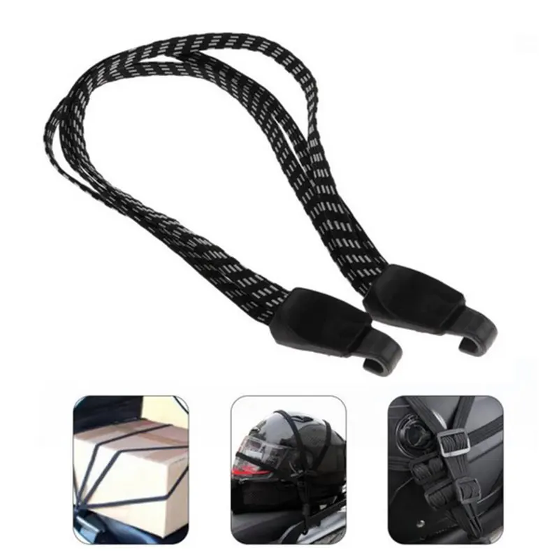 

Bungee Elastic Cord Strap Carabiner Hook Clips Luggage Rope Tie Down Bike Car