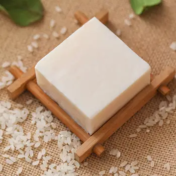 

Handmade Rice Milk Soap Collagen Vitamin Skin Whitening Acne Pore Removal Moisturizing Bleaching Rice Milk Soap