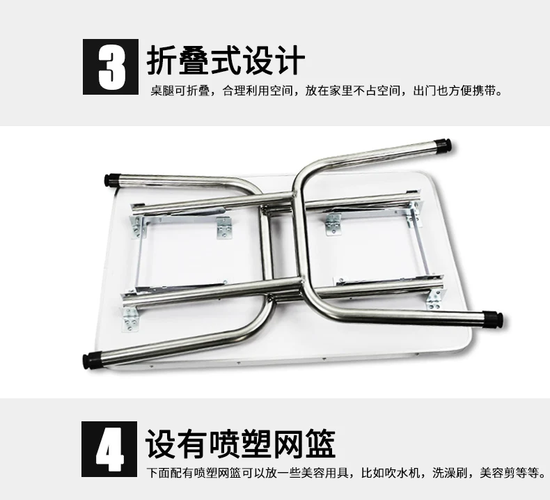 Cheap Foldable Stainless Steel Pet Grooming Table for Small Pet Portable Operating Table Rubber Surface Bath Desk Blue Pink