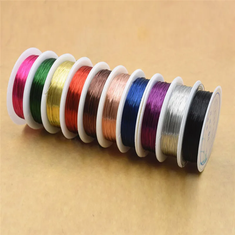

1 Roll Cheap Soft Useful Sturdy Alloy Copper Wire Jewelry Making Cord String Accessorie Fashion Craft Beading Wire 0.3mm/10m