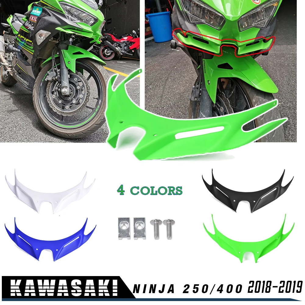 Ninja400/250 передний обтекатель аэродинамический крыло наконечник клюв расширение верхней фары Крышка для KAWASAKI NINJA 250 NINJA 400