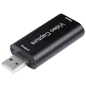 

1080P HD Real Time USB2.0 Aluminium Alloy Game Broadcast Office Computer Components With Audio Mini Portable Video Card