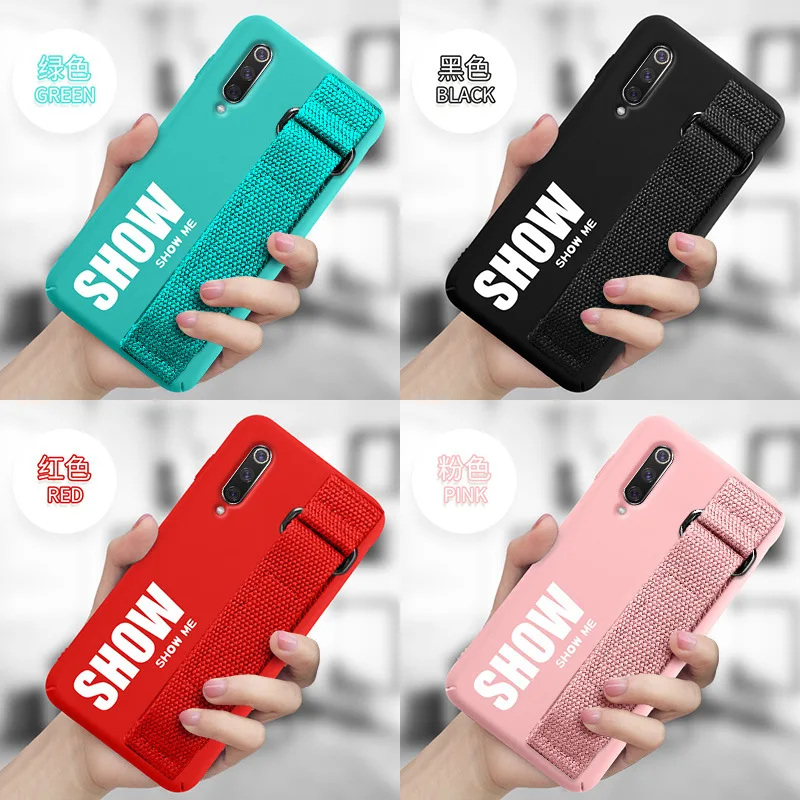 Мягкий силиконовый чехол с ремешком на руку для Huawei P40 P30 Pro P20 Honor 30i 30 Plus 20S 8X Lite V30 V10