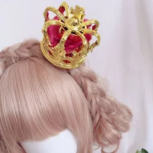 Лолита британская императорская корона на голову заколка Роза Корона повязка на голову принцесса заколка для волос аксессуары для маскарада на Хеллоуин