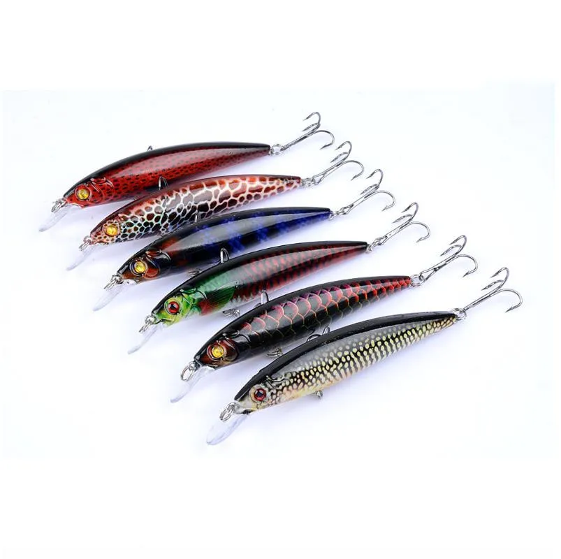 

6 colors peche isca artificial Bionic hard fake bait minow fishing lure 11cm / 13.4g pescaria material de pesca good for fishing