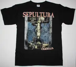 SEPULTURA CHAOS A.D. SOULFLY кавалера заговора саркофаго Новая Черная футболка