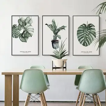 

Elegant Green Plant Printing Stylish Picture Home Hotel Decoration Gift (without Frame)