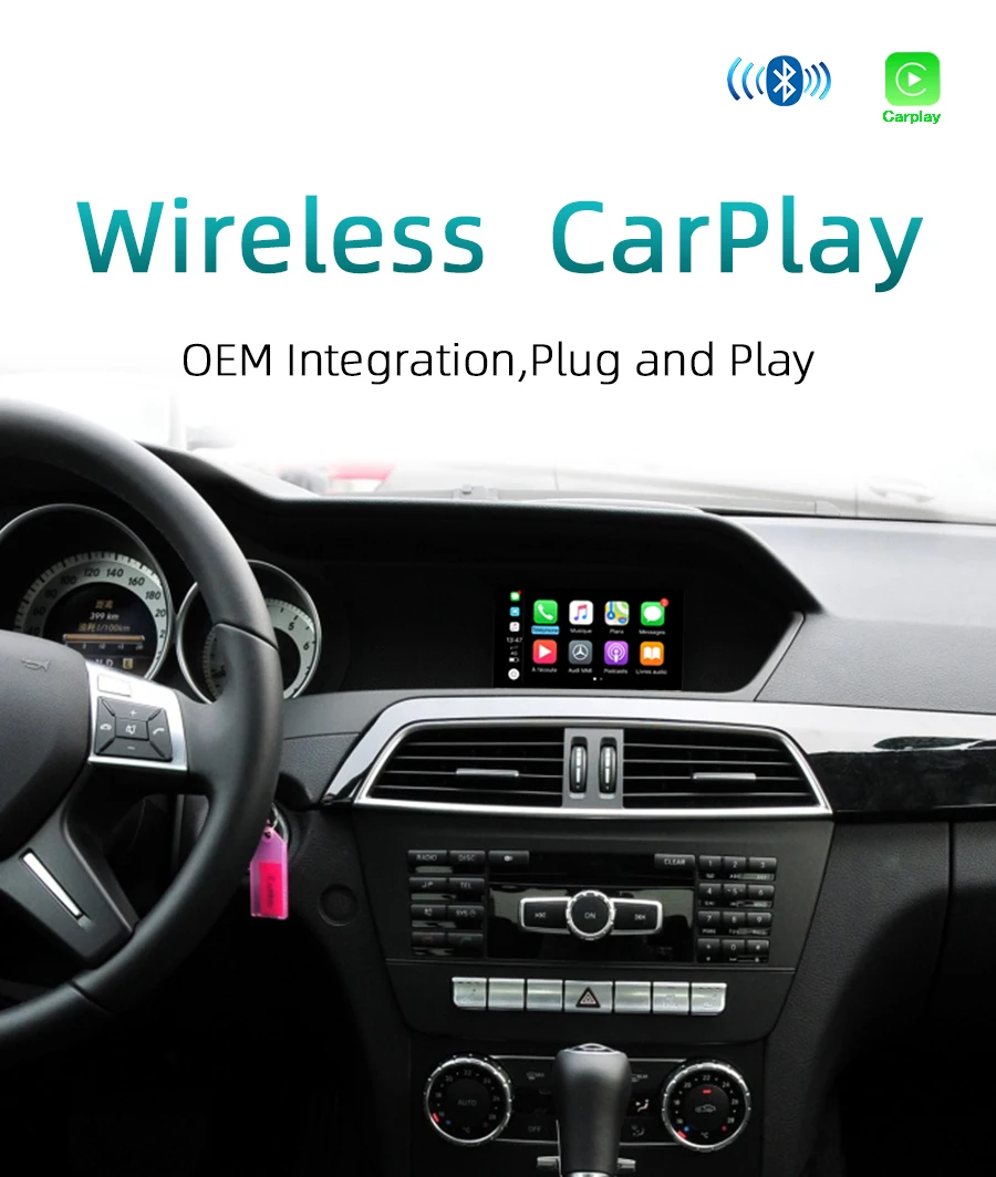 Sinairyu wifi беспроводной Apple Carplay для Mercedes NTG4.5 4,7 C CLA CLS класс W204 2013- Обновление Android Авто Spotify Waze