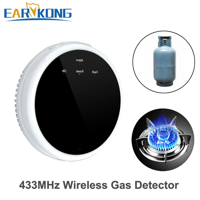 Détecteur de fuite de gaz sans fil 433MHz, système d'alarme  anti-cambriolage domestique, Propane Butane naturel - AliExpress