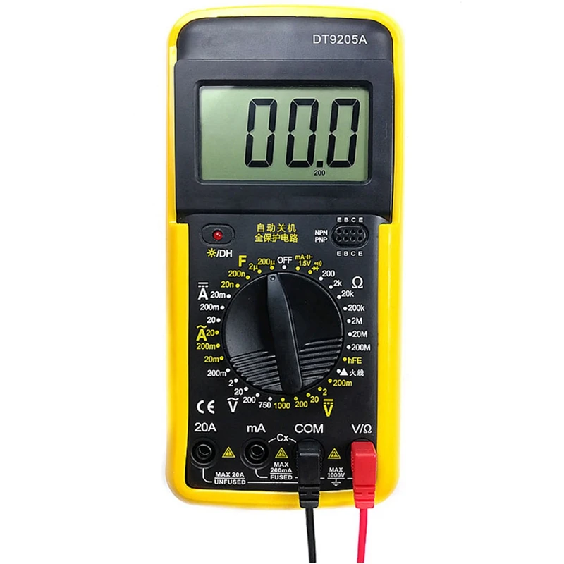 Urijk DT830B AC/DC ЖК-цифровой мультиметр 750/1000 в Вольтметр Амперметр Ом тестер Высокая безопасность ручной измеритель цифровой мультиметр