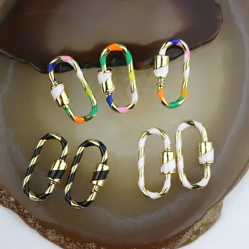 

25*13mm 10pcs/lot Good quality colorful enamel clasp,plated oval enamel charm,closure bracelet/necklace component wholesale