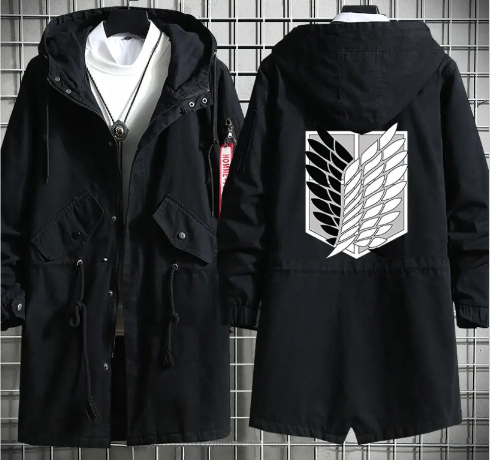 Attack On Titan Windbreaker Eren Levi Kostum Cosplay Wanita Pria